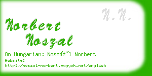 norbert noszal business card